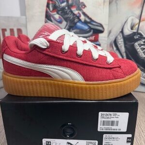 New Puma X Rihanna Fenty Creeper Phatty Corduroy Club Red 39987104 Womens Sizes